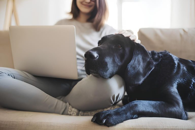 adobestock image of woman and dog